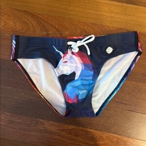 Unicorn Print Swim Briefs